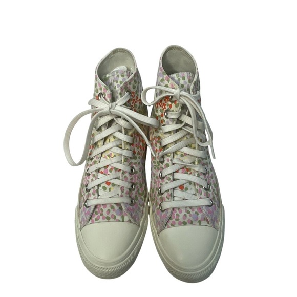 Chuck  Taylor converse HighTops Womens Size 9 Polka Dot Purple/orange/pink/green - Picture 8 of 14